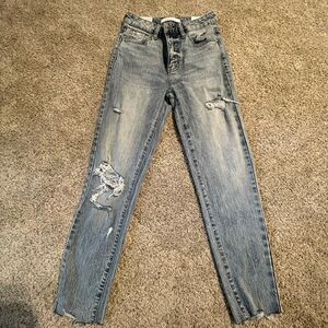 Eunina TOBI jeans Super Hogh Rise Mom Jeans Crop